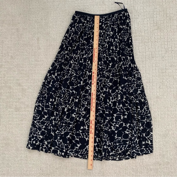 Uniqlo Maxi Skirt Dark Blue White Fabric Size S - Picture 9 of 11